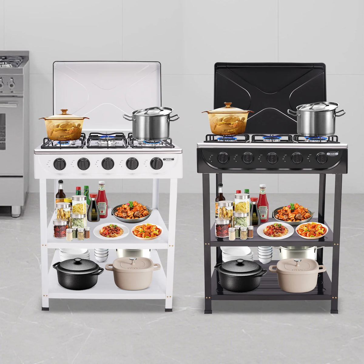 HearthMaster 5-Burner Portable Gas Stove - Outdoor & Indoor Grill
