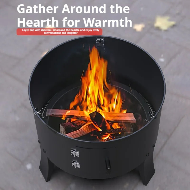 ApexSmoke 3-Tier Vertical Charcoal Smoker & Portable BBQ Grill