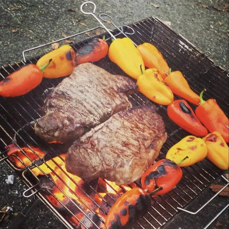 YOMEEI Pocket Grill - Portable Folding Stainless Steel BBQ