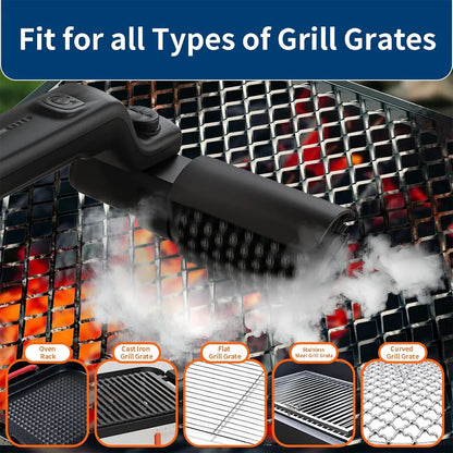 GrillMaster Pro - 3-Speed Rechargeable Electric BBQ Grill Brush