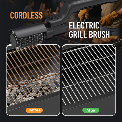 GrillMaster Pro - 3-Speed Rechargeable Electric BBQ Grill Brush