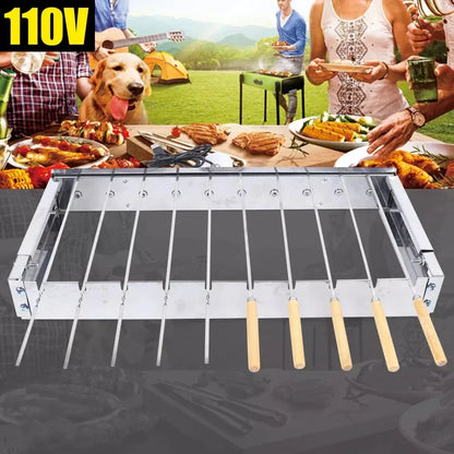 FlameMaster Auto-Rotate - Automatic Skewer Rotisserie BBQ Grill