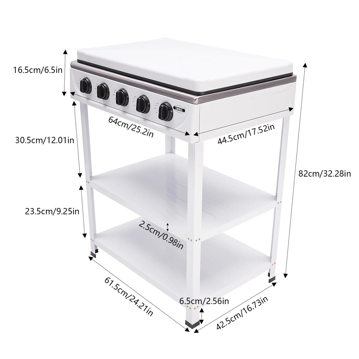 HearthMaster 5-Burner Portable Gas Stove - Outdoor & Indoor Grill