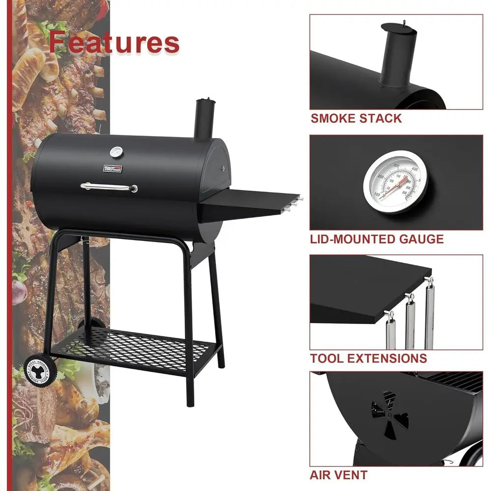 CC1830 30-Inch Barrel Charcoal Grill - 627 Sq. In. Outdoor BBQ