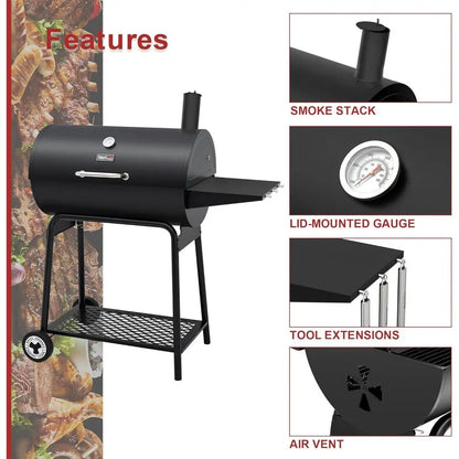 CC1830 30-Inch Barrel Charcoal Grill - 627 Sq. In. Outdoor BBQ