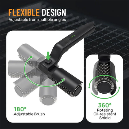 GrillMaster Pro - 3-Speed Rechargeable Electric BBQ Grill Brush