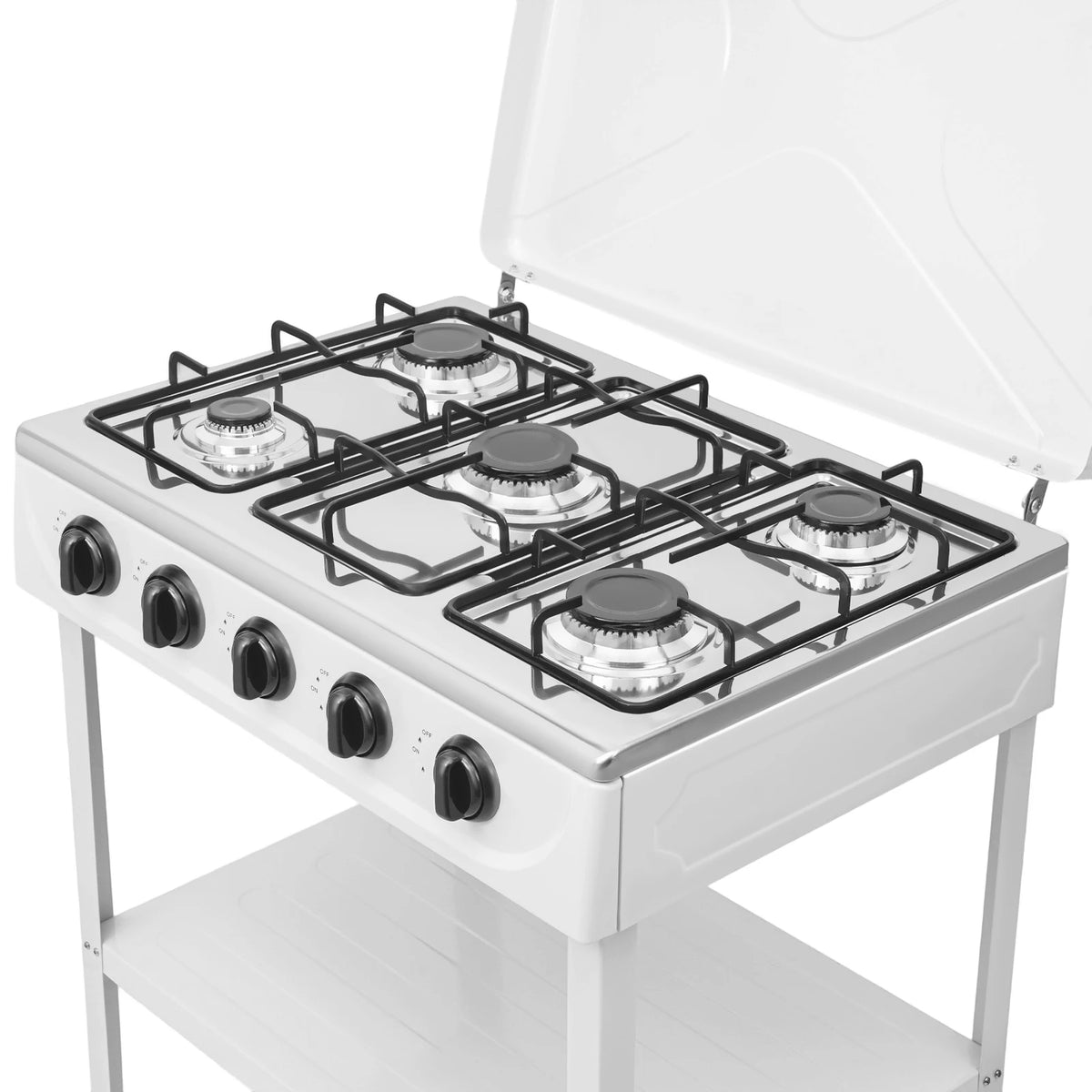 HearthMaster 5-Burner Portable Gas Stove - Outdoor & Indoor Grill