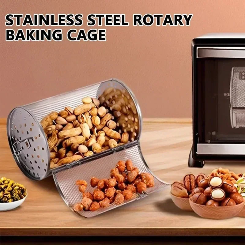 GrillMaster Pro - Stainless Steel Rotisserie Roaster Basket