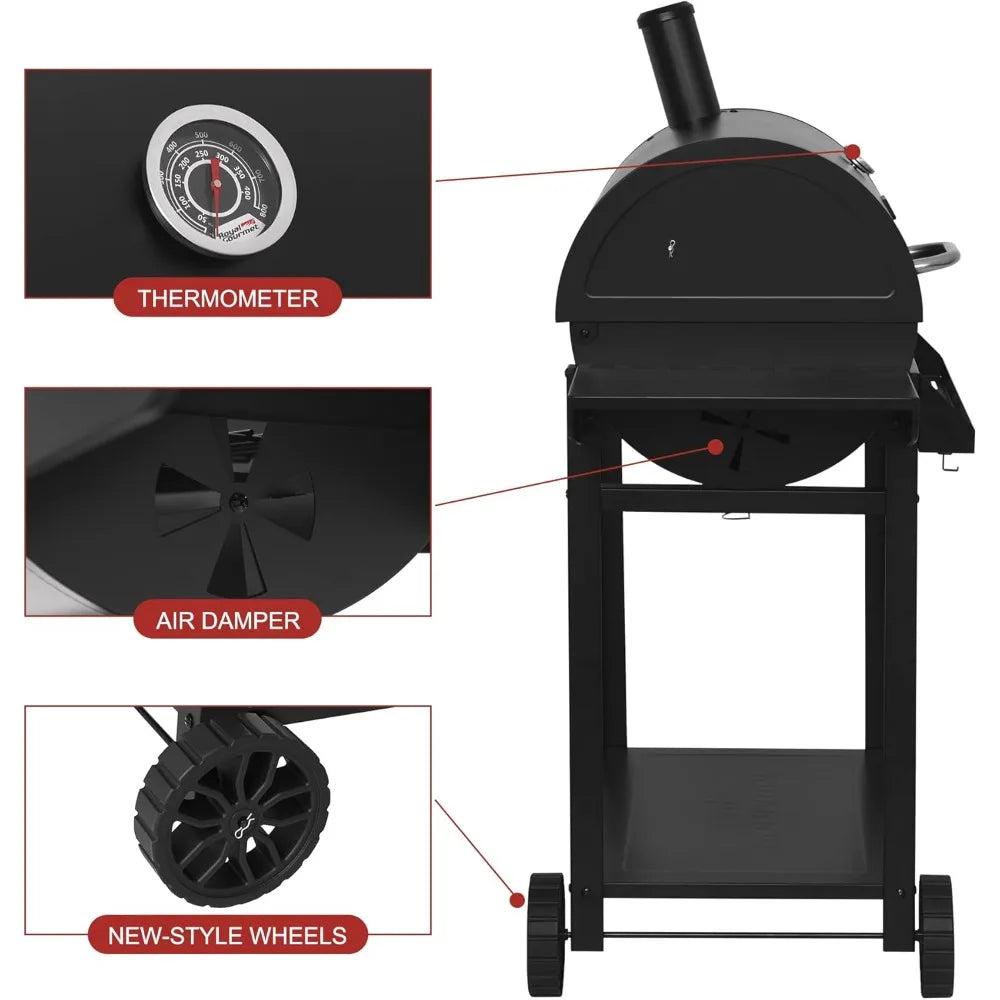 Royal Gourmet 30-Inch Charcoal Grill - Outdoor BBQ with Warming Rack