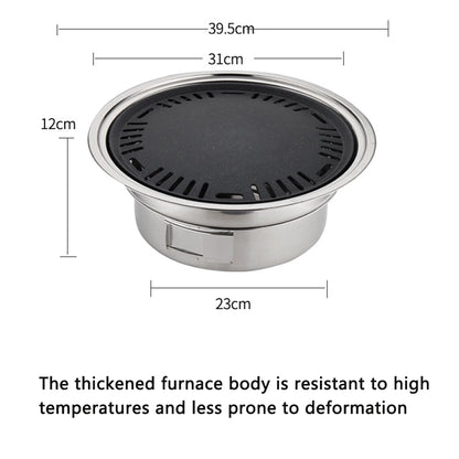 Portable Korean-Style Tabletop Charcoal BBQ Grill