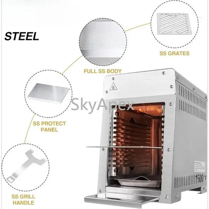 InfernoPro - Portable 1500°F Infrared Gas Grill & Broiler