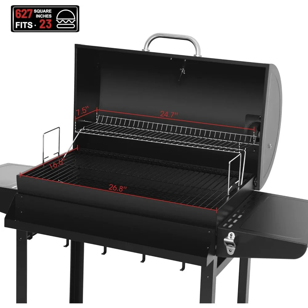 Royal Gourmet 30-Inch Charcoal Grill - Outdoor BBQ with Warming Rack