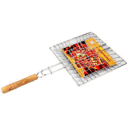 GrillMaster Pro - Stainless Steel Folding BBQ Grilling Basket