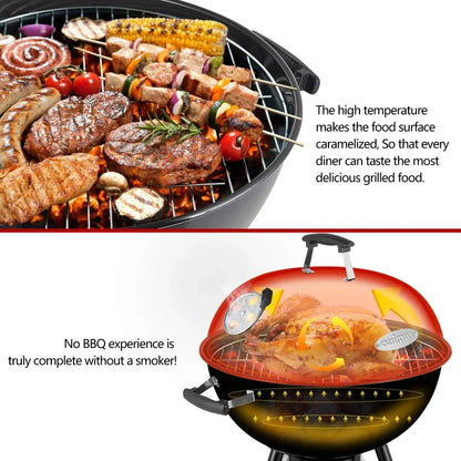 FireMaster 22.5" Portable Charcoal Kettle Grill & Smoker