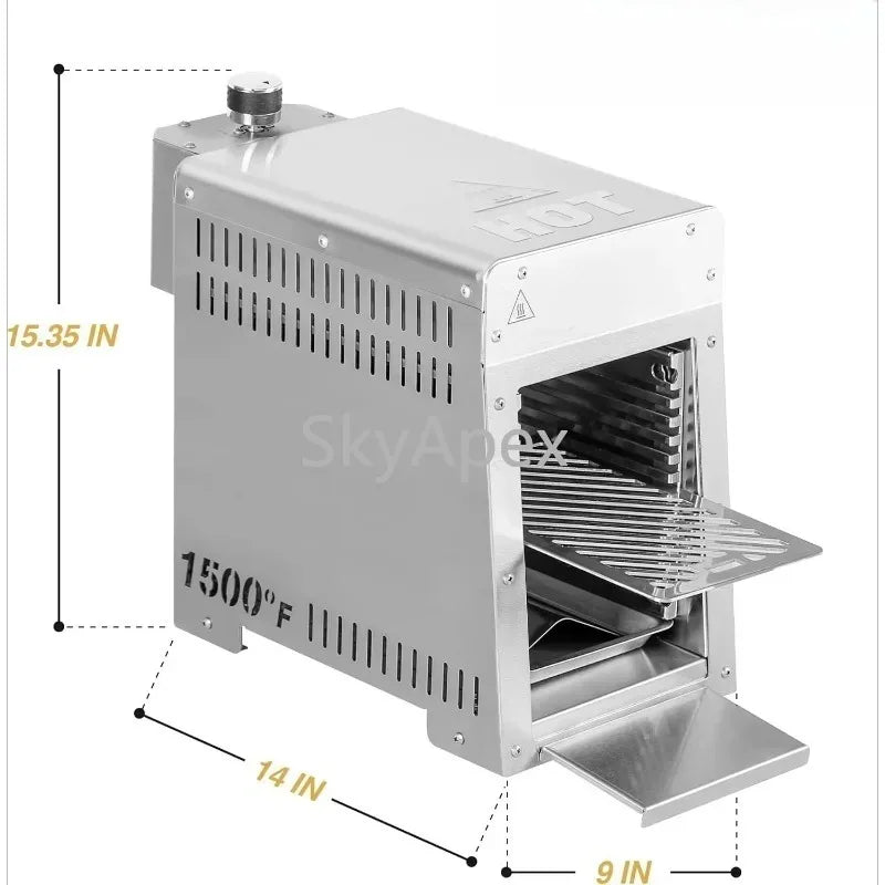InfernoPro - Portable 1500°F Infrared Gas Grill & Broiler