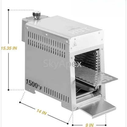 InfernoPro - Portable 1500°F Infrared Gas Grill & Broiler