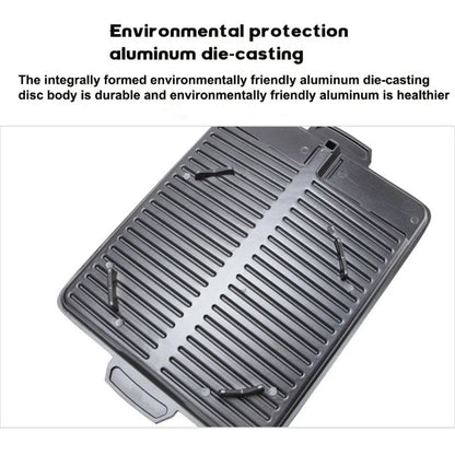 Korean BBQ Non-Stick Grill Pan - 32x26cm Portable Rectangle Plate