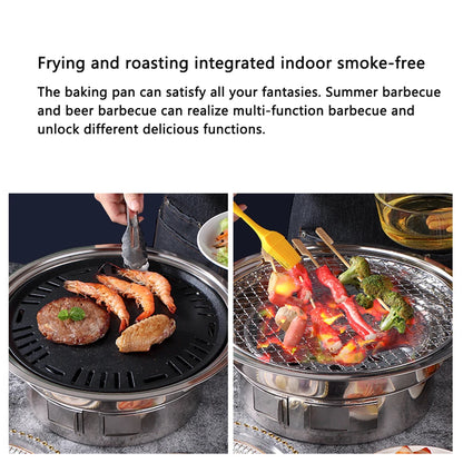 Portable Korean-Style Tabletop Charcoal BBQ Grill