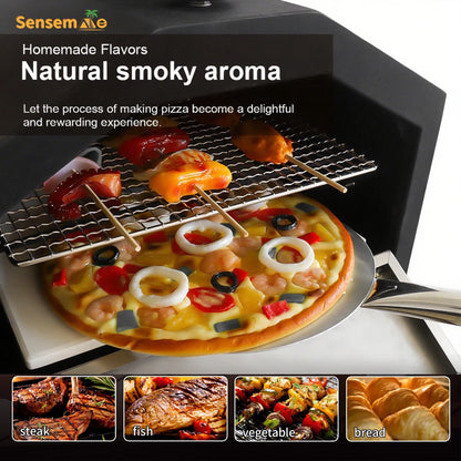 PyroMaster Portable Wood Fired Pizza Oven - 12" Outdoor BBQ Maker