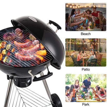 FireMaster 22.5" Portable Charcoal Kettle Grill & Smoker