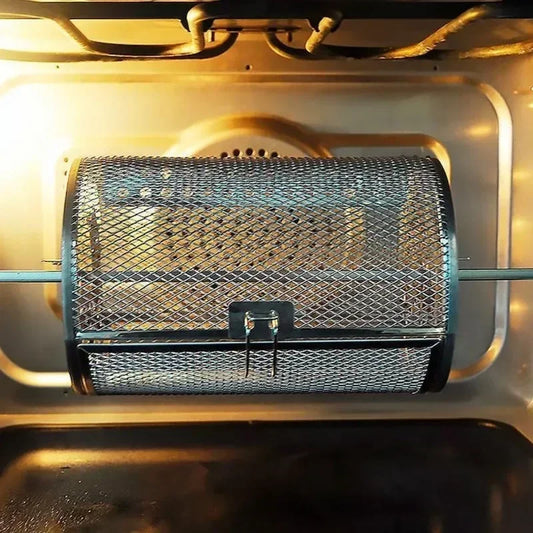 GrillMaster Pro - Stainless Steel Rotisserie Roaster Basket