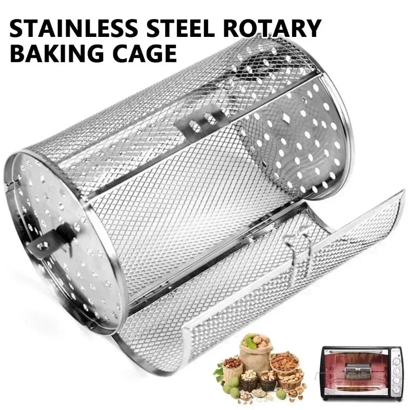 GrillMaster Pro - Stainless Steel Rotisserie Roaster Basket
