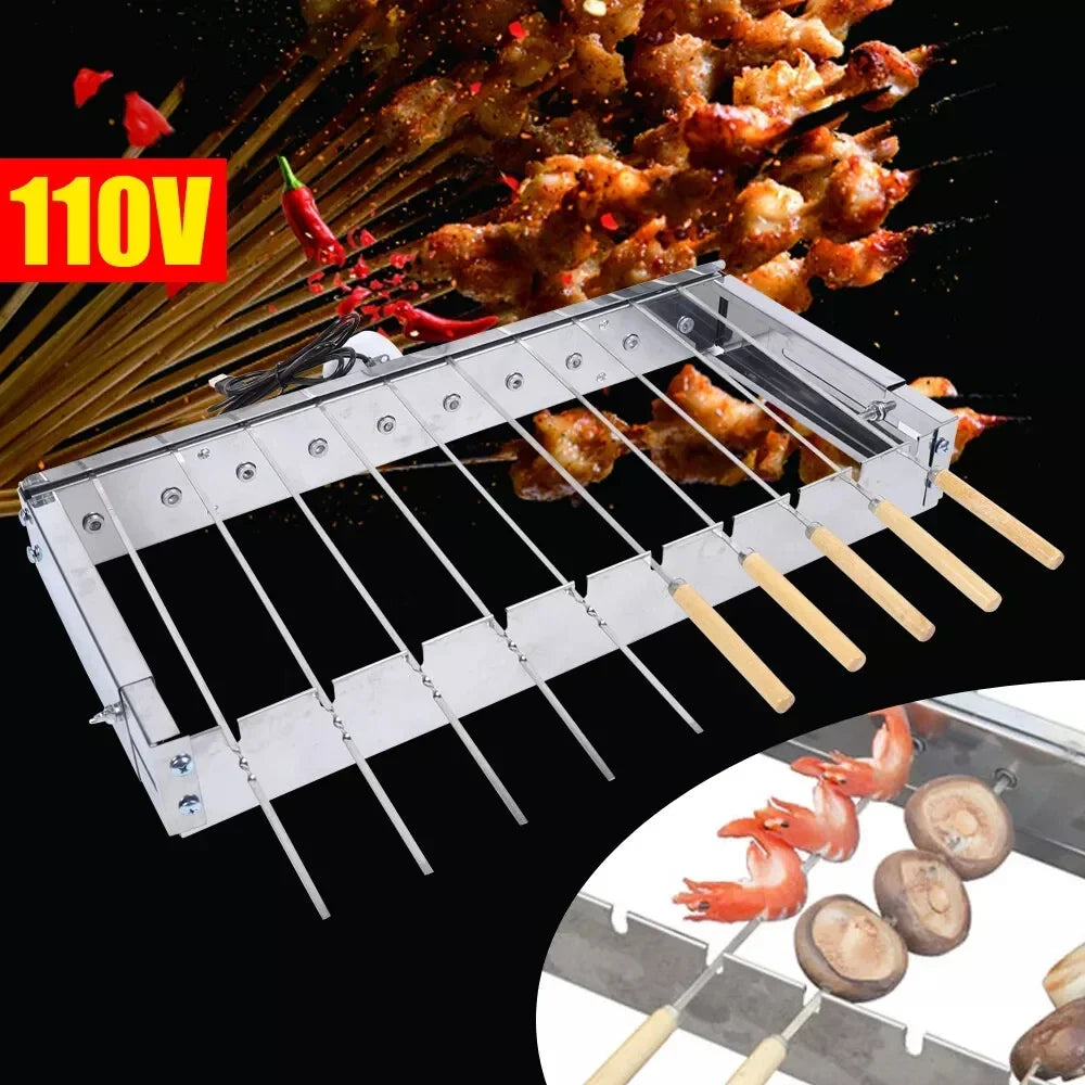 FlameMaster Auto-Rotate - Automatic Skewer Rotisserie BBQ Grill
