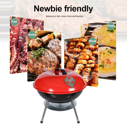 AppleStove 14-Inch Portable Charcoal Grill - Outdoor BBQ & Fire Pit