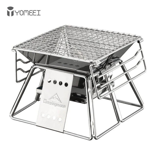 YOMEEI Pocket Grill - Portable Folding Stainless Steel BBQ