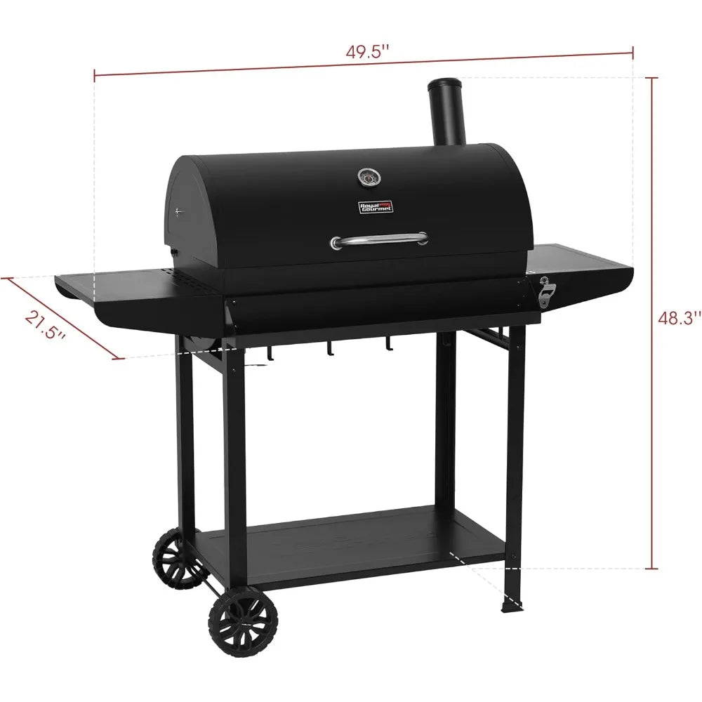 Royal Gourmet 30-Inch Charcoal Grill - Outdoor BBQ with Warming Rack