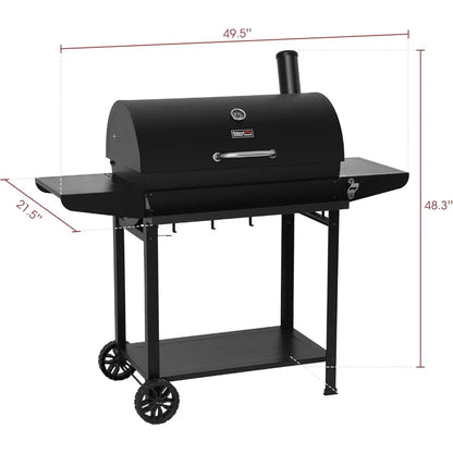 Royal Gourmet 30-Inch Charcoal Grill - Outdoor BBQ with Warming Rack