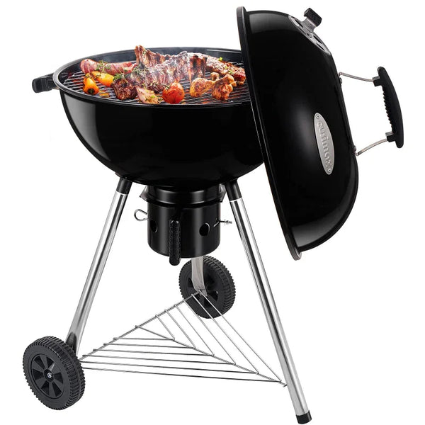 FireMaster 22.5" Portable Charcoal Kettle Grill & Smoker
